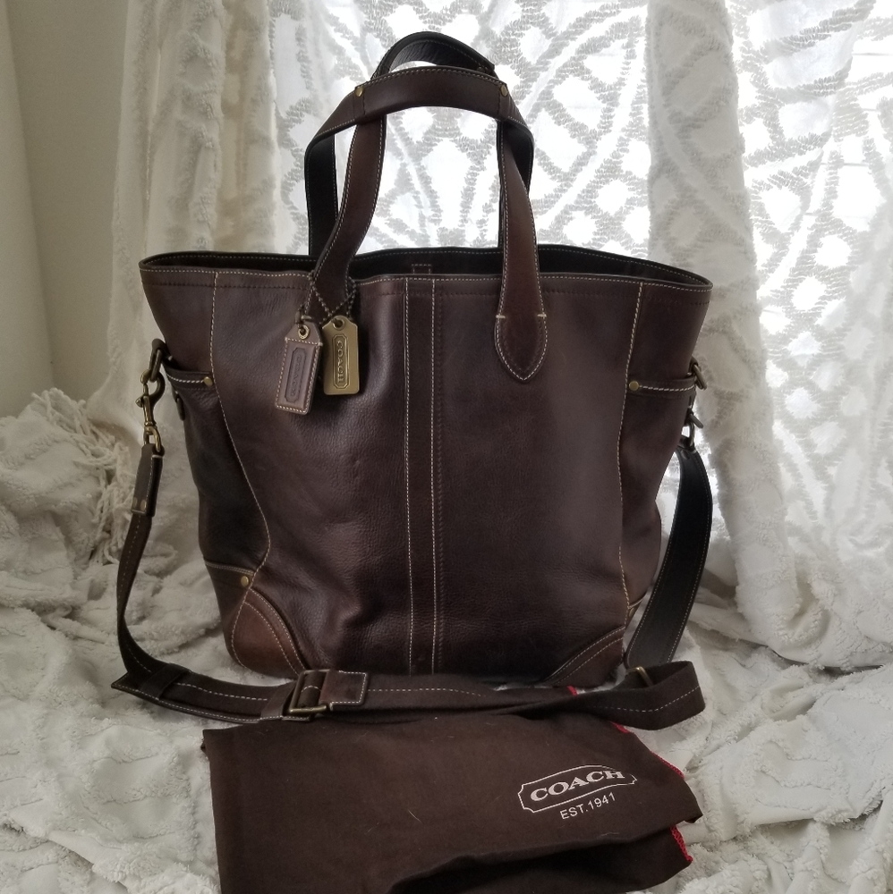 Coach Dark Brown Lg Messenger Bag